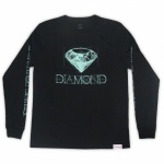 Camiseta Manga Longa Diamond Blueprint Preto